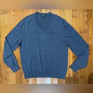 Brooks Brothers Classic Navy V-Neck Sweater